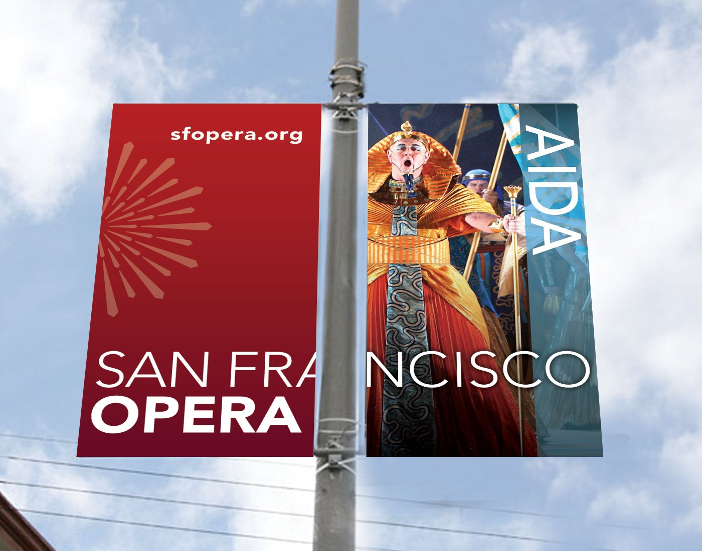 sfo-fall10-banner-3 San Francisco Opera Street Pole Banner - Aida